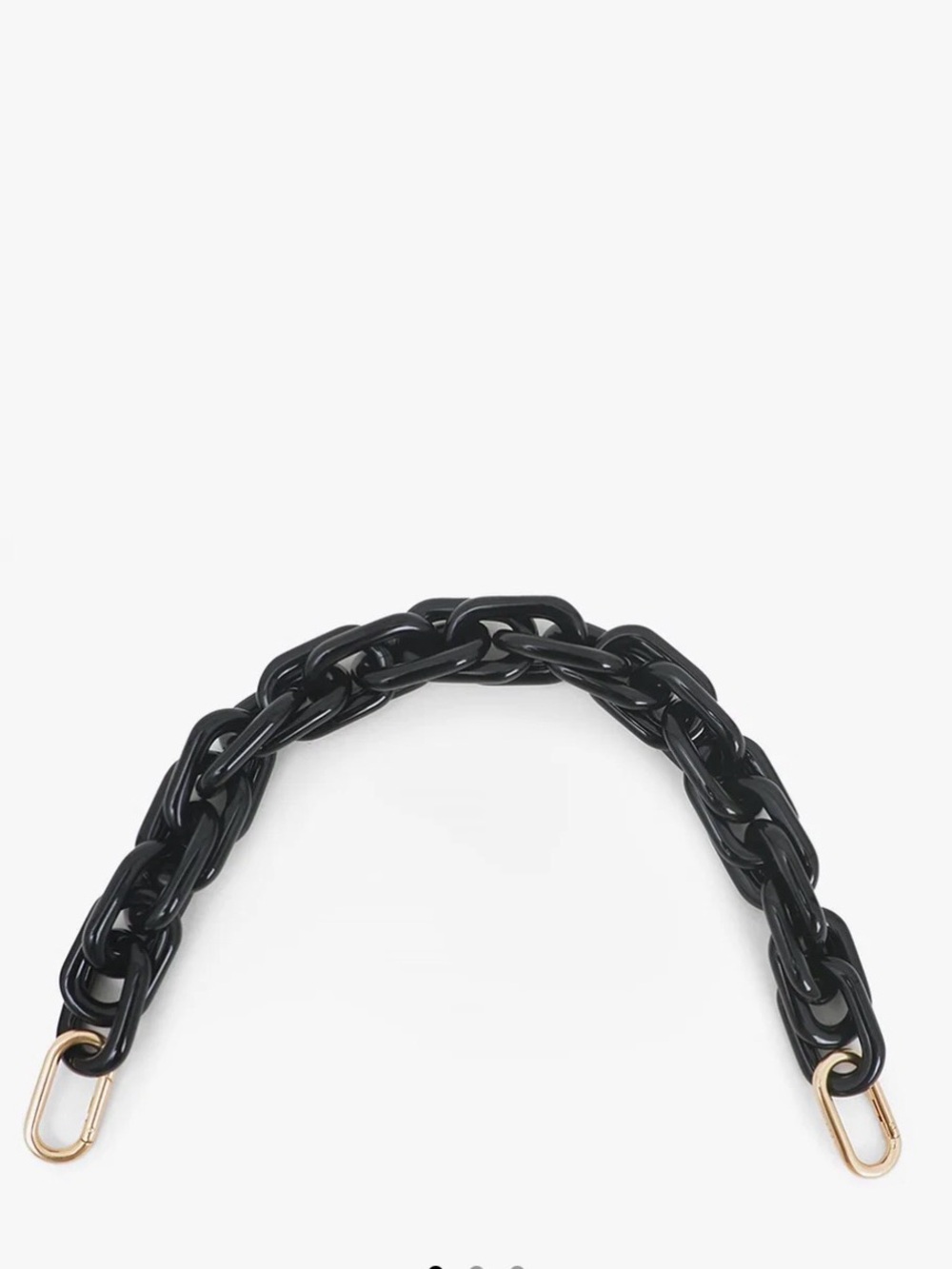 Clare V Shortie Strap - Black Resin NWT $95
